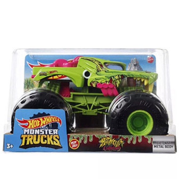 Hot Wheels Monster Trucks 1:24 Scale Hotweiler  Undead Truck Play Vehicle - Picture 3 of 3